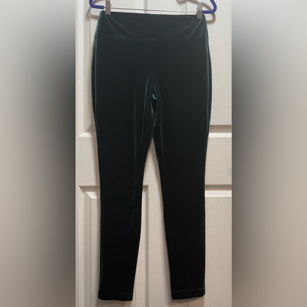 INC Elegant Dark Green Velvet Pants size 8